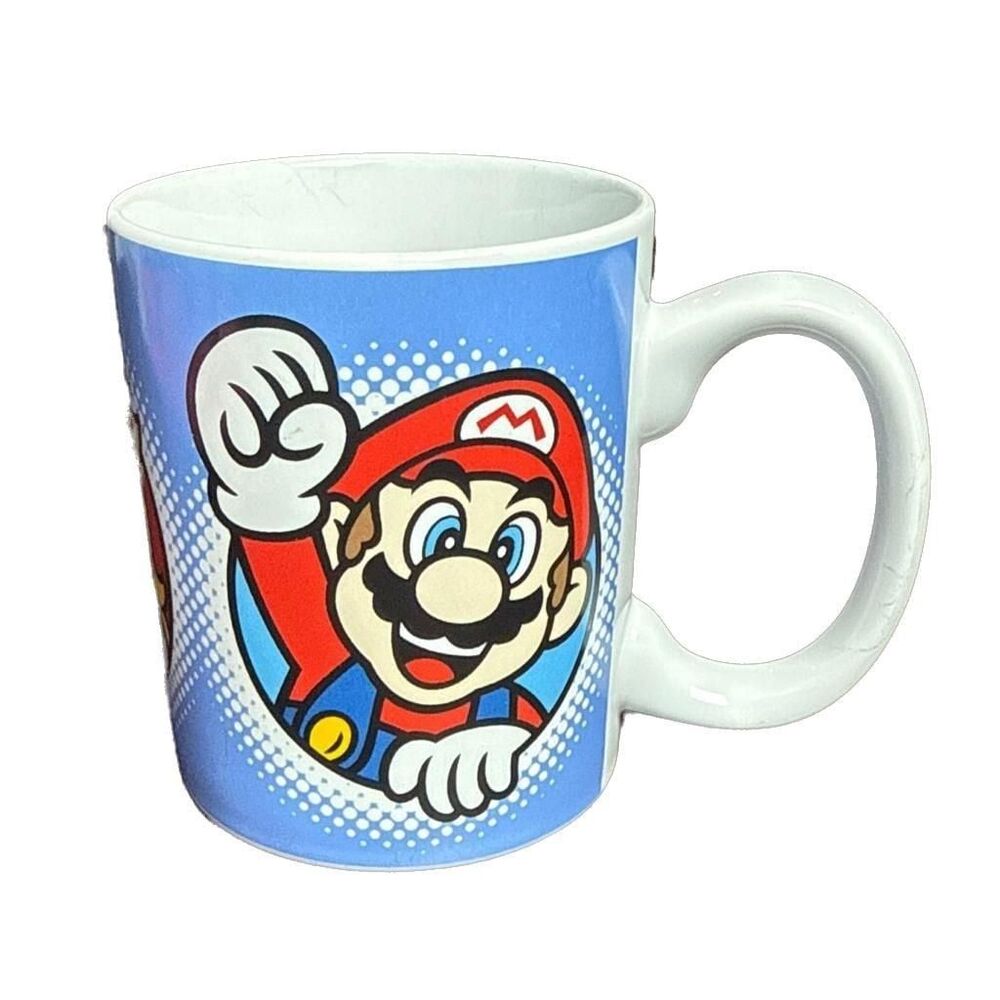 2022 Nintendo Super Mario Bros 12oz Ceramic Coffee Mug Blue
